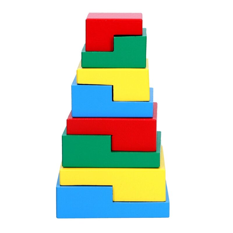 Деревянная развивающая игрушка Пирамидка Головоломка 8эл. А332 Komarovtoys