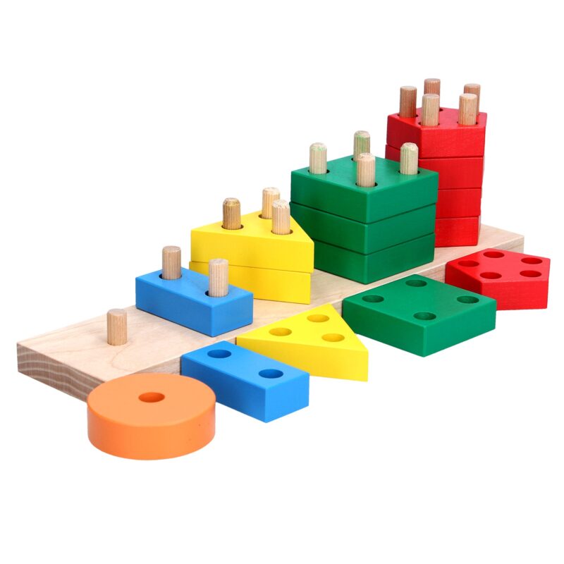 Wooden educational toy Geometric piramid. А337 Komarovtoys