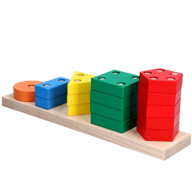 Wooden educational toy Geometric piramid. А337 Komarovtoys