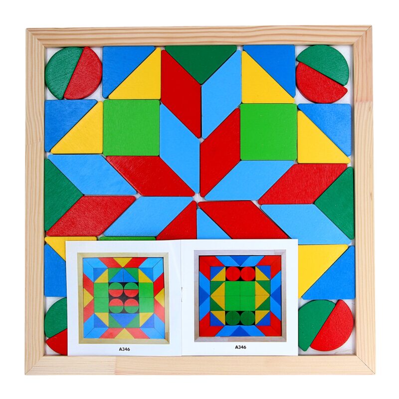 Wooden educational toy Mosaik Geometrika 4 figures. A346 Komarovtoys