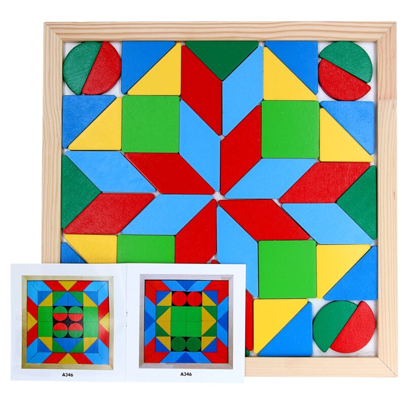 Wooden educational toy Mosaik Geometrika 4 figures. A346 Komarovtoys