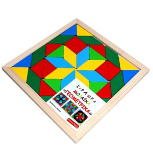 Дерев'яна розвиваюча іграшка Мозаїка Геометрика 2 фігури. А347 Komarovtoys