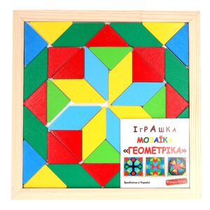 Деревянная развивающая игрушка Мозаика Геометрика 2 фигуры. А347 Komarovtoys
