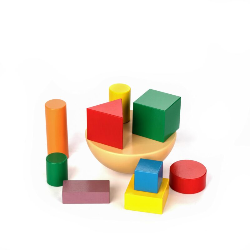 A351. Wooden educational aids. Balance Tower curve. . Komarovtoys