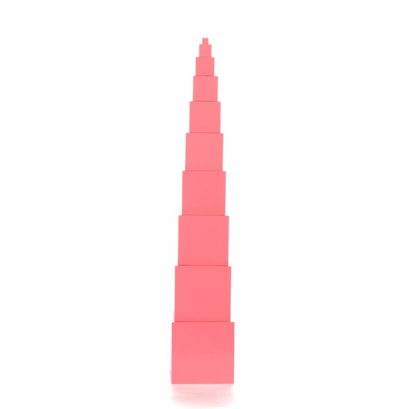 Деревянная развивающая игрушка. Розовая башня М. Монтессори. Komarovtoys