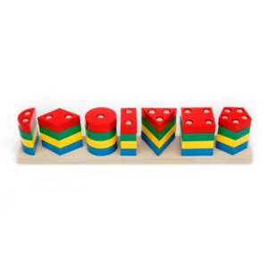 A340. Деревянная развивающая игрушка. Игра ГЕО ХХL. Komarovtoys