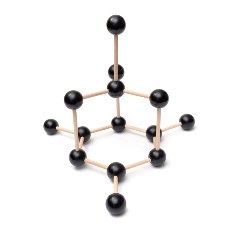 Z001. Molecular Model Kit graphite wooden