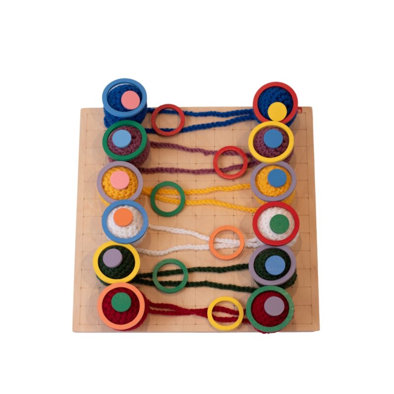 А384. Wooden Froebells didactic material. Educational toys