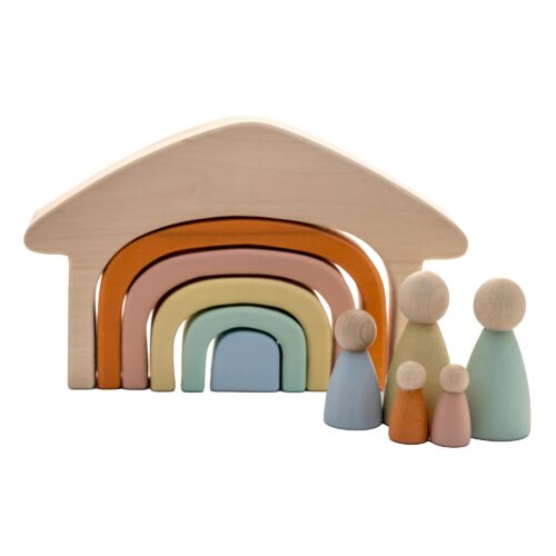 10112. Радуга Сім'я пастельна. Linden toys